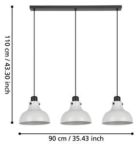 Lustră pe cablu Eglo 43826 MATLOCK 3xE27/40W/230V
