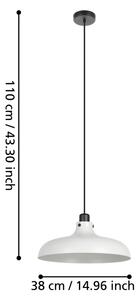 Lustră pe cablu Eglo 43825 MATLOCK 1xE27/40W/230V