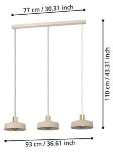 Lustră pe cablu Eglo 900431 VALDIOLA 3xE27/40W/230V