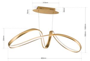 Orion HL 6-1663 - Lustr LED CIRCUS 36W/230V dimabil pe cablu auriu