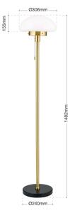 Lampadar Brilo 1xE27/10W/230V negru