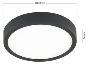 Plafonieră LED Orion DL 7-657/14 BULLY LED/12W/230V d. 14 cm negru