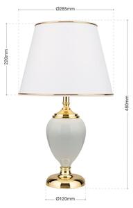 Lampă de masă Orion LA 4-1229 OVUM 1xE27/40W/230V 48 cm ceramică alb/auriu