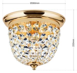 Plafonieră de cristal Orion DLU 1840/26 PLAFOND 1xE27/40W/230V d. 26 cm auriu