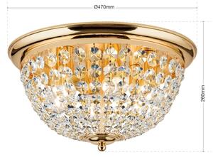 Plafonieră de cristal Orion DLU 1840/47 PLAFOND 6xE27/40W/230V d. 47 cm auriu