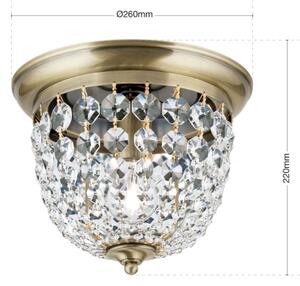 Plafonieră de cristal Orion DLU 1840/26 PLAFOND 1xE27/40W/230V d. 26 cm bronz