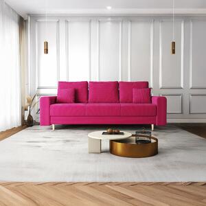 Canapea extensibilă dumonde cu ladă de depozitare si sezut confortabil din spuma high-density, Kronos Zoom Rosu 210x100 cm