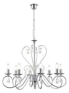 Lustră de cristal pe lanț Orion LU 1658/8 ALESSIA 8xE14/40W/230V crom lucios
