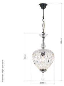 Lustră de cristal pe lanț Orion HL 6-1498/1 ARILA 1xE27/60W/230V maro/patină