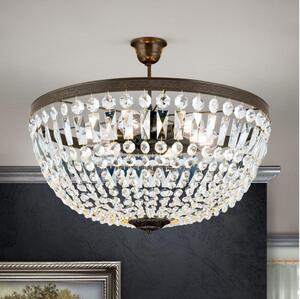 Lustră de cristal pe tijă Orion DL 7-542/6 ARILA 6xE27/60W/230V d. 60 cm maro/patină