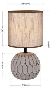 Lampă de masă Orion LA 4-1224/1 PINIA 1xE14/25W/230V ceramică bej/gri