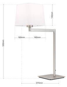 Lampă de masă Orion LA 4-1209/1 CARLTON 1xE27/40W/230V alb/crom mat