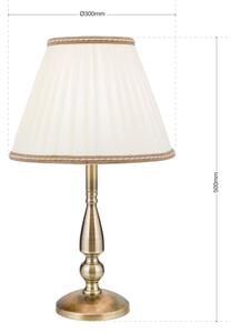 Lampă de masă Orion LA 4-1085/1 TONIA 1xE27/60W/230V d. 30 cm alb/bronz