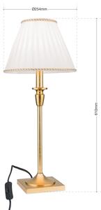 Lampă de masă Orion LA 4-1049/1 FONSA 1xE27/60W/230V alb/auriu