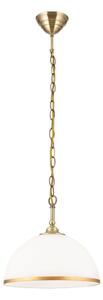 Abajur de rezervă din sticlă pentru lustră și lampadar OLD LAMP E27 d. 30 cm alb/auriu