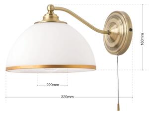 Lampă de perete Orion WA 2-1371/1 OLD LAMP 1xE27/40W/230V alb/bronz