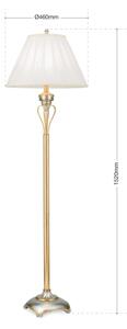 Lampadar Orion Stl 12-1097/1 TIZIA 1xE27/60W/230V alb/auriu/patină