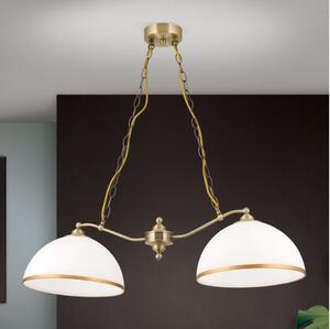 Lustră pe lanț Orion HL 6-1810/2 OLD LAMP 2xE27/40W/230V alb/bronz