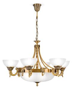 Lustră pe lanț Orion LU 1689/6+3 ROCCA 9xE27/60W/230V d. 75 cm bronz/alb