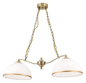 Abajur de rezervă din sticlă pentru lustră și lampadar OLD LAMP E27 d. 30 cm alb/auriu