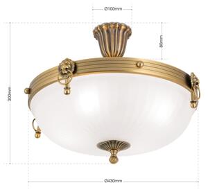Lustră aplicată Orion DL 7-523/43 ROCCA 4xE27/60W/230V d. 43 cm bronz/alb