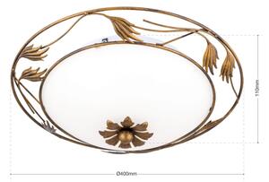 Plafonieră Orion DL 7-509/40 FLEUR 2xE27/60W/230V d. 40 cm bronz