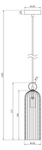 Lustră pe cablu Maytoni MOD302PL-01W ANTIC 1xE14/40W/230V auriu/alb