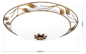 Plafonieră Orion DL 7-509/50 FLEUR 3xE27/60W/230V d. 50 cm bronz