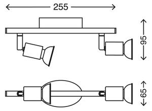 Spot LED Briloner 2767-026 2xGU10/6W/230V alb
