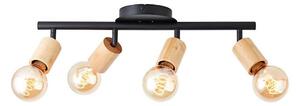 Brilliant - Plafonieră cu spoturi 4xE27/28W/230V, bambus
