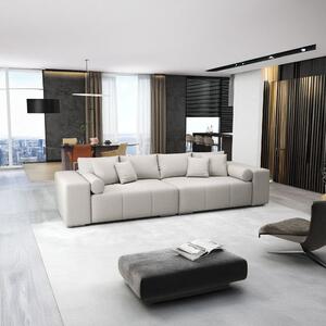 Canapea extensibilă dumonde cu ladă de depozitare si sezut confortabil din spuma high-density, Marbela Enjoy Beige XXL 295x120 cm