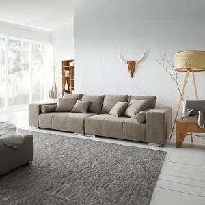 Canapea extensibilă dumonde cu ladă de depozitare si sezut confortabil din spuma high-density, Marbela Enjoy Camel XXL 295x120 cm