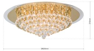 Plafonieră de cristal Orion DLU 2378/9/62 GLORIA 9xG9/40W/230V d. 62 cm auriu