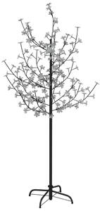 Copac cu flori de cireș, alb cald, 120 LED-uri, 150 cm