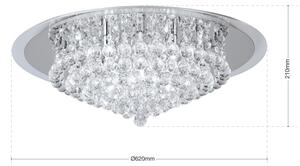 Plafonieră de cristal Orion DLU 2378/9/62 GLORIA 9xG9/40W/230V d. 62 cm crom