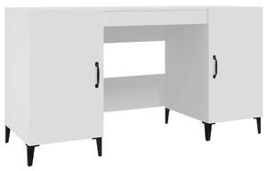 Birou, alb, 140x50x75 cm, lemn compozit
