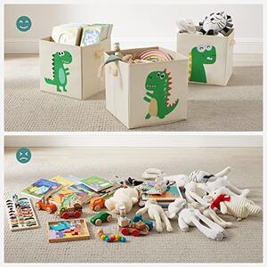 Set 3 cutii de depozitare, Songmics, Alb, 30x30x30 cm