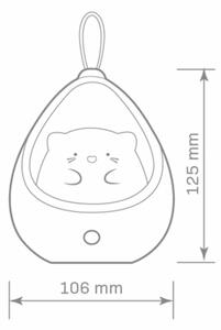 Corp de iluminat LED de orientare pentru cu senzor pentru copii KITTY LED/0,5W/5V USB roz