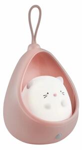 Corp de iluminat LED de orientare pentru cu senzor pentru copii KITTY LED/0,5W/5V USB roz