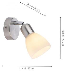 Spot de perete JUST LIGHT. 11951-55 KARO 1xE14/40W/230V crom