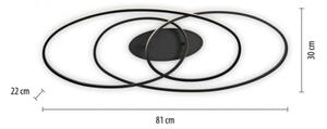 Plafonieră LED JUST LIGHT. 15321-18 LUMACA LED/33W/230V negru