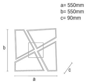 Plafonieră LED dimabilă LED/115W/230V 3000-6500K negru + telecomandă