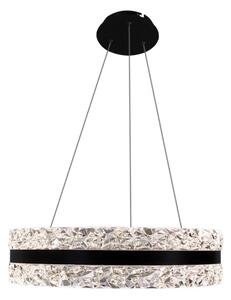 Lustră LED dimabilă pe cablu LED/80W/230V 3000-6500K negru + telecomandă