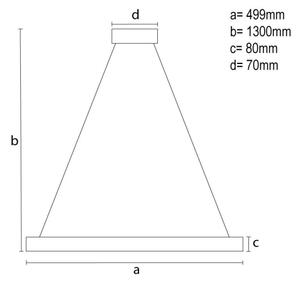 Lustră LED dimabilă pe cablu LED/80W/230V 3000-6500K alb + telecomandă