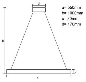 Lustră LED dimabilă pe cablu LED/70W/230V 3000-6500K alb + telecomandă