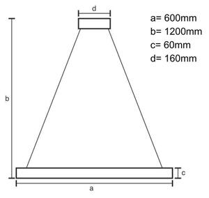 Lustră LED dimabilă pe cablu LED/55W/230V 3000-6500K alb + telecomandă