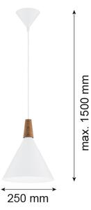 Lustră pe cablu Argon 8630 KEGEL 1xE27/15W/230V alb
