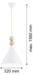 Lustră pe cablu Argon 8632 KEGEL 1xE27/15W/230V alb
