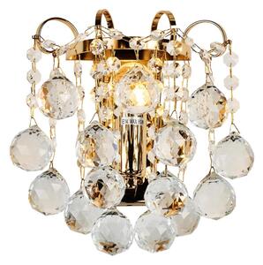 Aplică de cristal Brilagi CRYSTAL 1xE14/60W/230V auriu