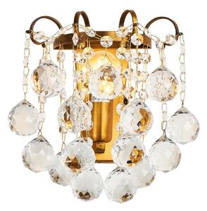 Aplică de cristal Brilagi CRYSTAL 1xE14/60W/230V alamă